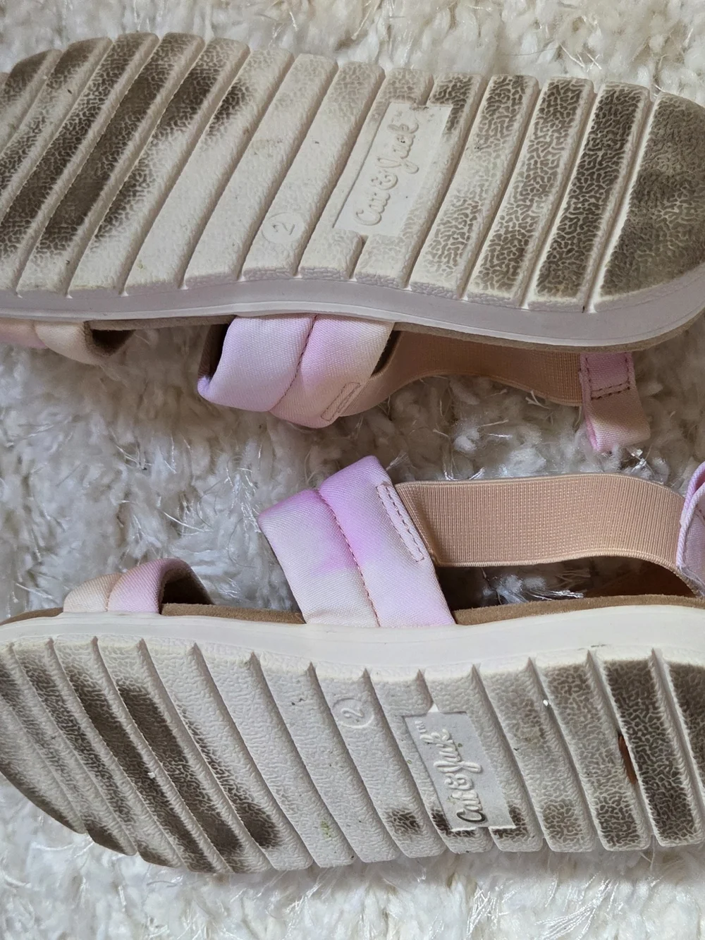 Pink Ombre Slingback Slide Sandals